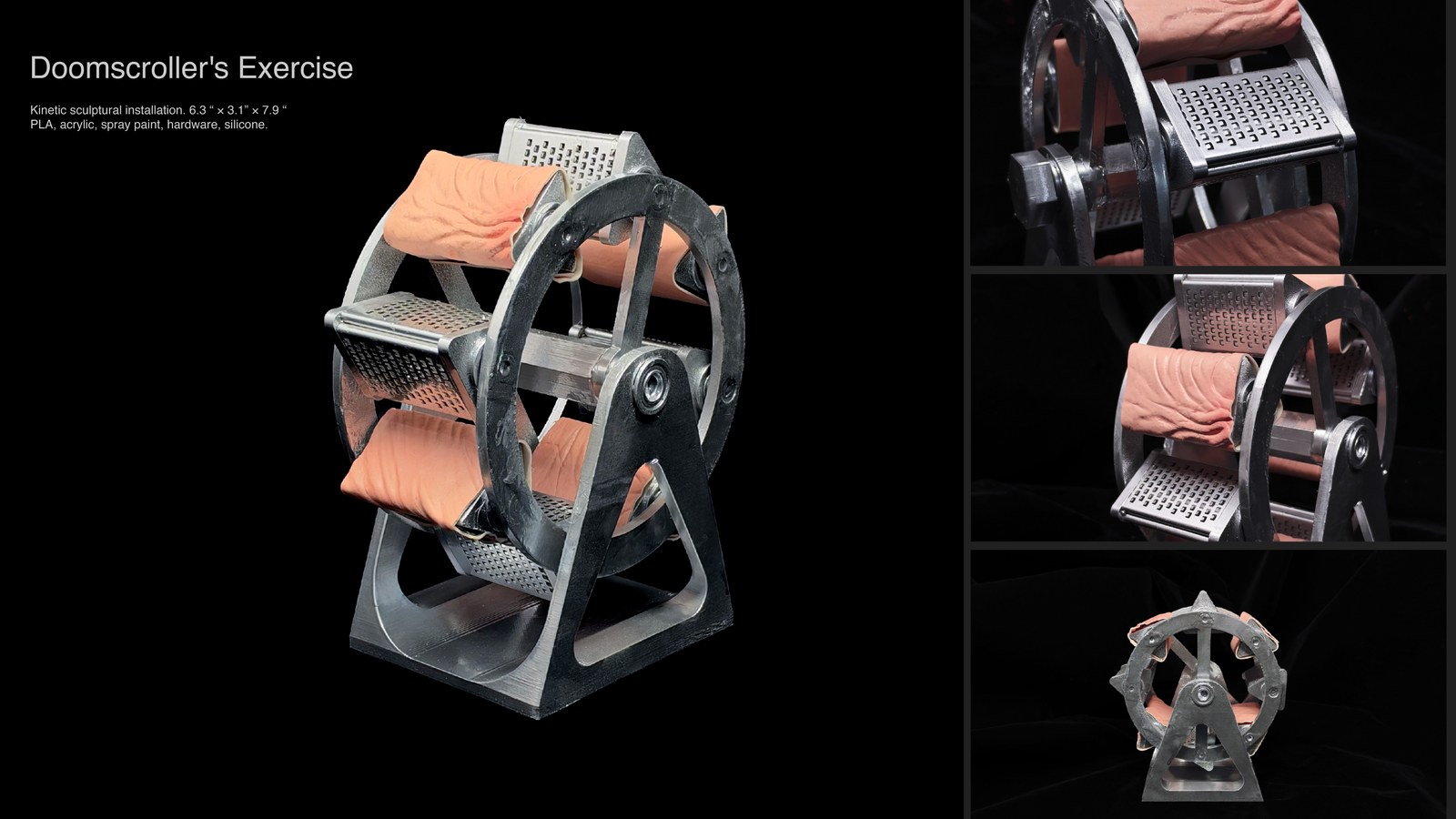 Doomscroller's Exercise / Kinetic sculptural installation